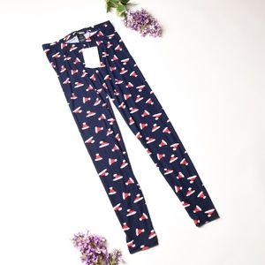 NWT PLANET GOLD Navy Blue Christmas kids girl leggings new small size
